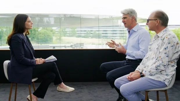 Man in a suit speaking at a tech conference (AI Generated)