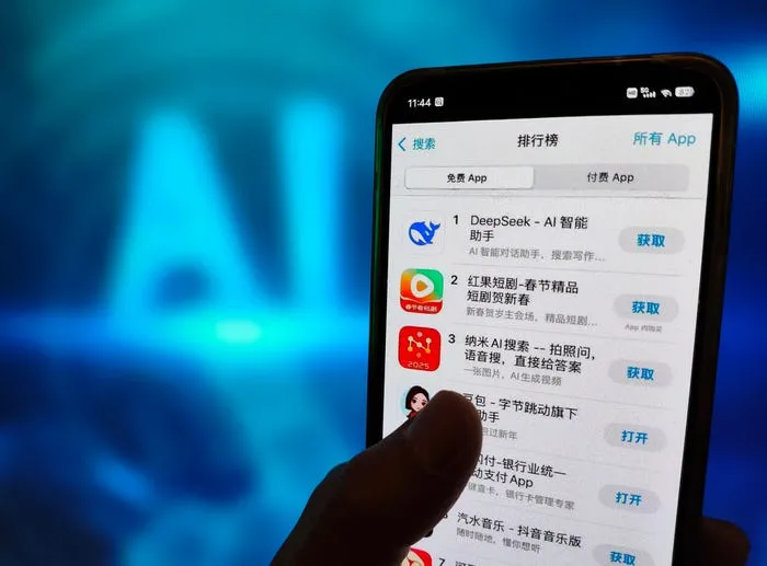 Abstract data visualization representing complex problem-solving and data-driven insights in AI (AI Generated)